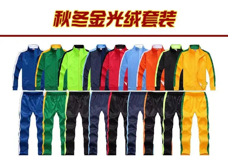 2Pcs Set Men's Sweatsuit Sportswear Tracksuit Men Jacket and Pants Sets Training Suit Autumn Winter Spring Sporting Track Suit