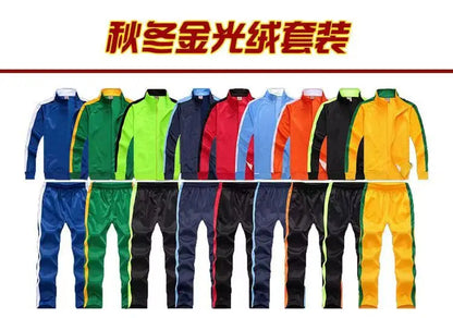2Pcs Set Men's Sweatsuit Sportswear Tracksuit Men Jacket and Pants Sets Training Suit Autumn Winter Spring Sporting Track Suit