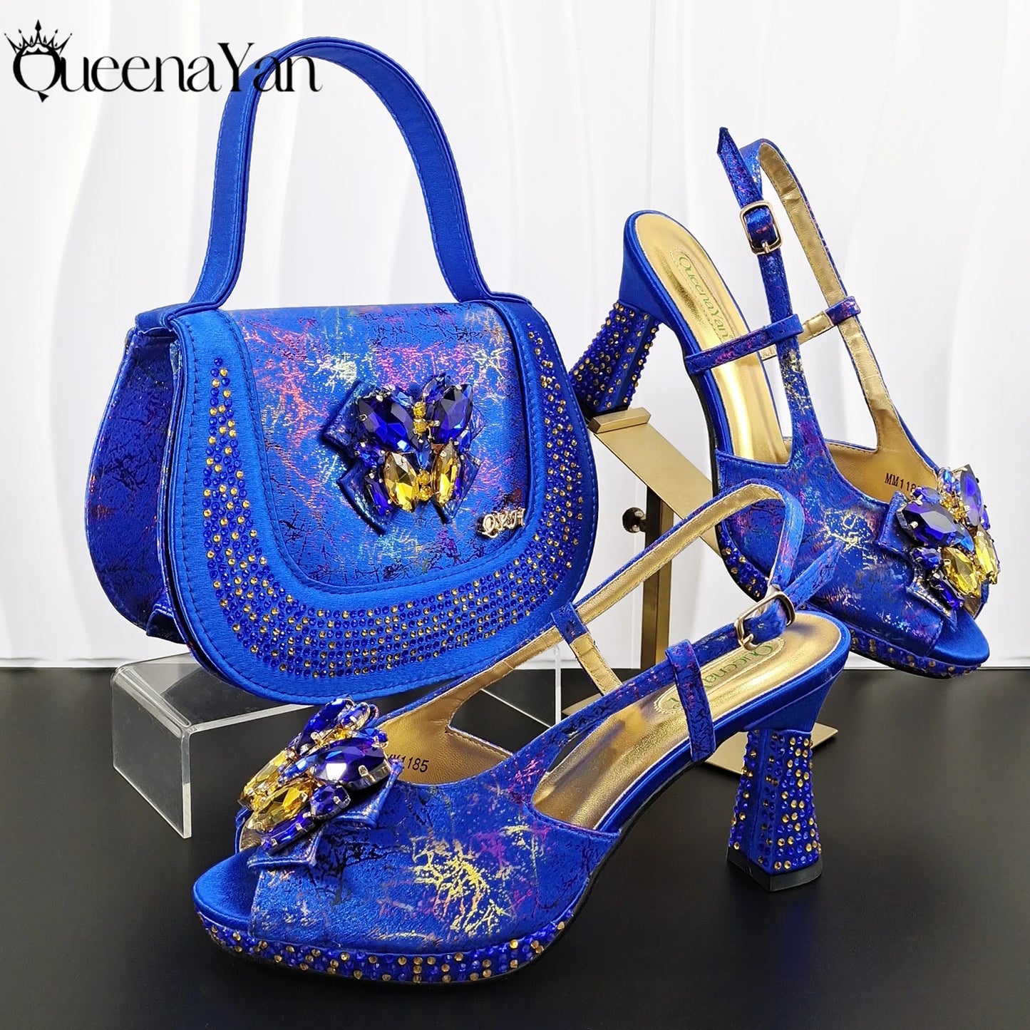 Essential for Banquets  High Quality Designer Luxury Shoes and Bag  Exquisite HandBag with Peep Toe Shoes Sexy High-Heeled