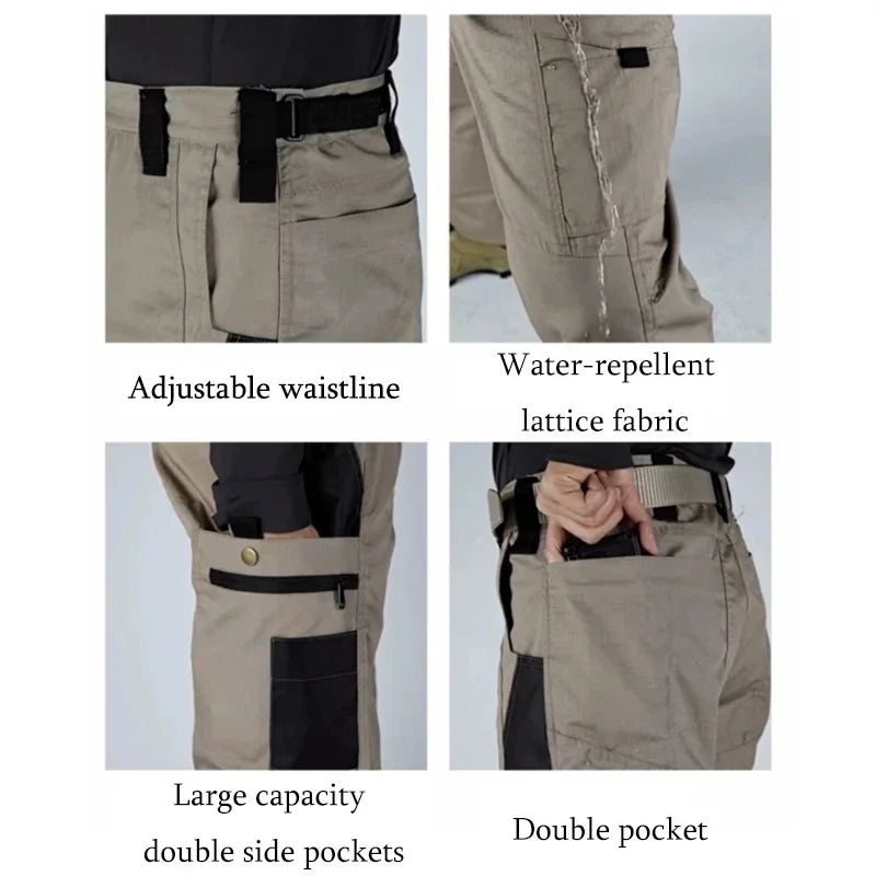 New Tactical Pants Quick Dry Multi-Pocket Cargo Pants Mens Casual Trousers Wear-Resistant Work Trainning Hiking Pant Loose