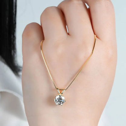 Pendant Necklaces S925 Sterling Silver Solitaire Necklace Chains For Women Jewellry Gifts