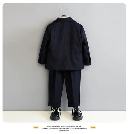 Children Black Piano Suit Kids Wedding Party Photograph Suit Flower Boys Tuxedo Dress Newborn Baby 1 Year Birthday Costume