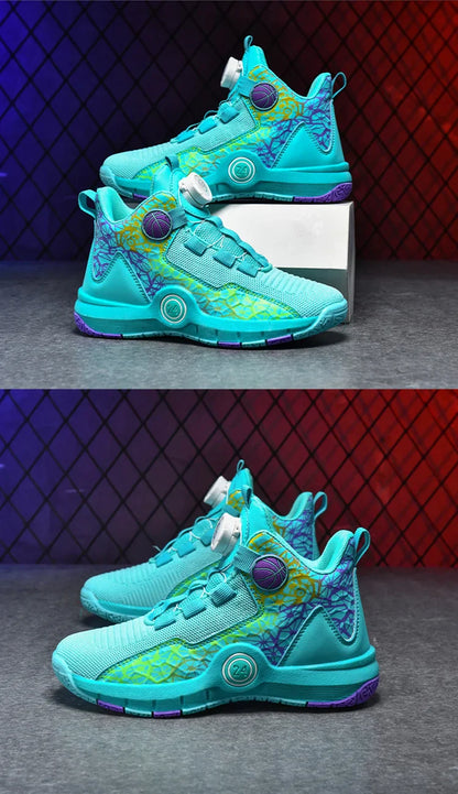 Children Basketball Shoes Original Design 2024 New Indoor Field Training Sports Shoes Comfortable Boy Basketball Shoes for Kids