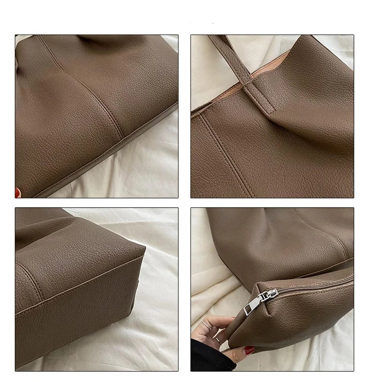 2025 New Trend Fashion Message Geniune Leather Girls Crossbody Women Shoulder Bags Big Size Capacity Multifunction Shopping Lady