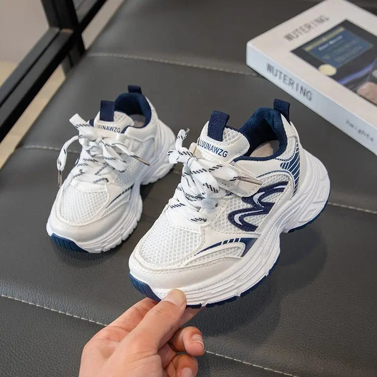 2026 Spring Autumn Children Chunky Mesh Sneakers Toddlers Boys Girls Casual Sports Shoes Patchwork School Kids Basketball Shoes