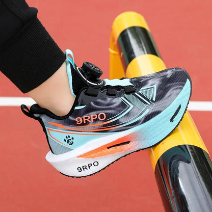 Children‘s Knit Basketball Shoes Non-slip Breathable Sports Training Shoes Outdoor Boys Girls Jogging Sneakers Athletic Shoes