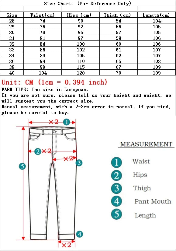 Men New Winter Classics Fleece Thick Warm Jeans Men's Loose Straight Elastic Denim Pants Casual Plush Trousers Large Size 28-40