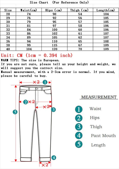 Men New Winter Classics Fleece Thick Warm Jeans Men's Loose Straight Elastic Denim Pants Casual Plush Trousers Large Size 28-40