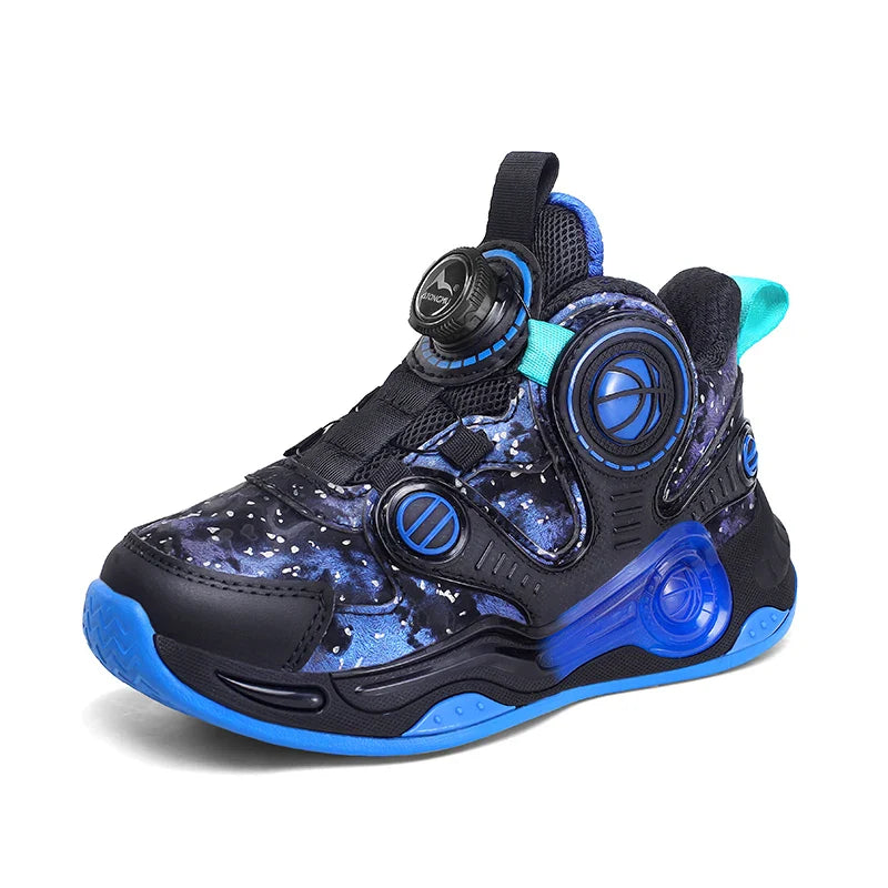 Children's Basketball Shoes Outdoor Anti-slip Cushioned Sneakers Boys Girls Ankle Support Basketball Combat Boots Athletic Shoes