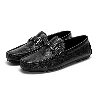 Men Cow Leather Dress Shoes Comfortable Casual Business Loafers