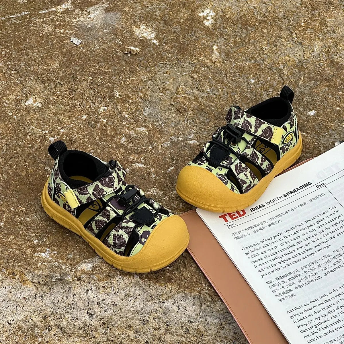 Children Mountain Functional Outdoor Breathable Sports Sandals Summer Baby Candy Color Anti-kick Sandals Boys Girls Beach Shoes
