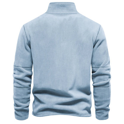 Thicken Warm Fleece Jacket for Men Zipper Neck Pullover Men's Sweatshirt Soft Shell Mens Jacket