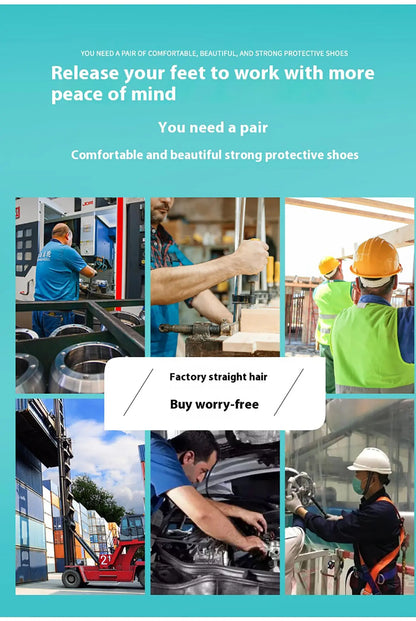 Summer New Breathable Insulated Safety Shoes Anti smashing, Anti piercing, Wear resistant Work Shoes