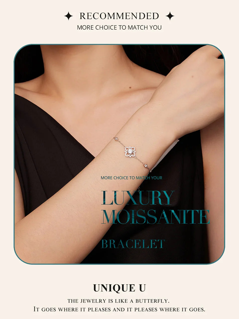 D Color VVS1 EX 0.5CT Moissanite Bracelet for Women Valentine's Day Gift 925 Sterling Silver Shining Fine Jewelry MSB004