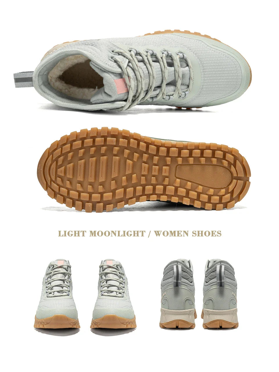 Winter Women Sneakers Plush Warm Snow Boots Non-Slip Waterproof Shoes Women Outdoor Boots Walking Shoes