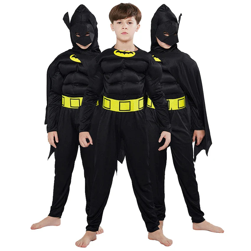 Cosplay Anime Figure Superhero Halloween Costumes for Kids Muscle Jumpsuits Masquerade Carnival Clothes Party Dresses