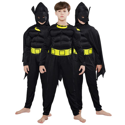 Cosplay Anime Figure Superhero Halloween Costumes for Kids Muscle Jumpsuits Masquerade Carnival Clothes Party Dresses