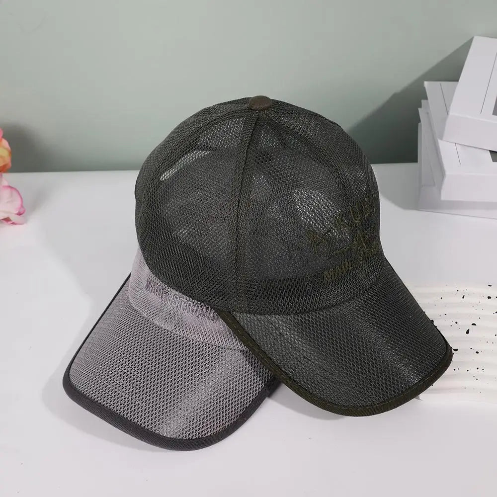 Summer Mesh Baseball Cap for Men Adjustable Visor Hat Quick Dry Breathable Sun Hats For Women Men snapback Outdoor Sports caps