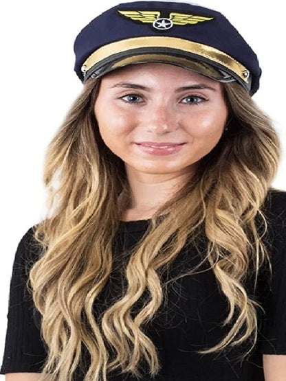 Men Women Baseball Caps Adult Adjustable Captain Costume Admiral Hat Y2K Cosplay Sailor Pilot Hat For Costume Party Performance