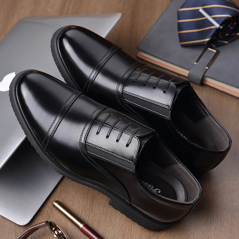 Men's casual leather shoes, business casual shoes, formal fashion, banquet flat shoes, size 50 men's shoes