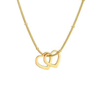 Family Name Necklace With 1-4 Hearts for Mother Custom Mother's Day and Valentine's Day Gift