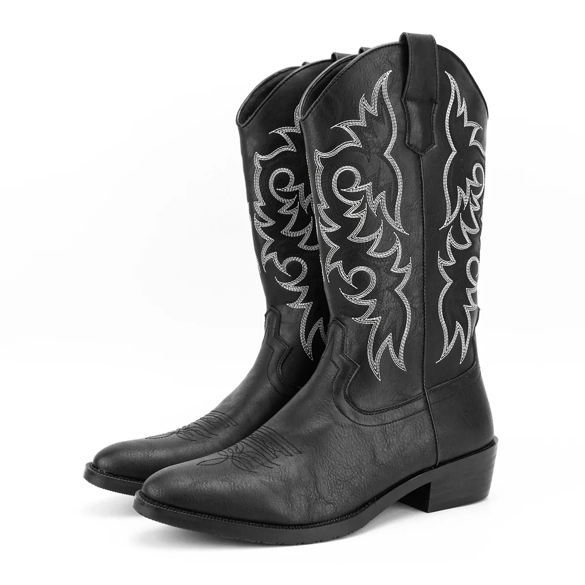 Men's High-Top Vintage Embroidered Fashion Desert Western Cowboy Boots