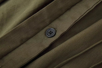 Spring Summer Vintage Women Dress Fashion Single Breasted Sashes Draped V Neck Sleeveless Chic Brown Ladies Dresses