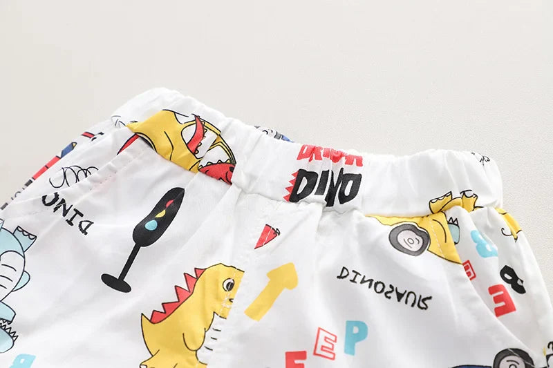 New Summer Baby Boys Clothes Suit Children Fashion Cartoon Shirt Shorts 2Pcs/Sets Toddler Casual Costume Infant Kids Tracksuits