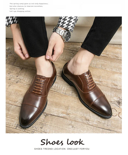 Mens Formal Oxford Shoes Business Leather Dress Shoes for Wedding Size 47 48