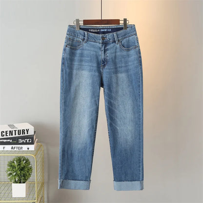 Large Size Jeans Women's Ankle-Length Pants