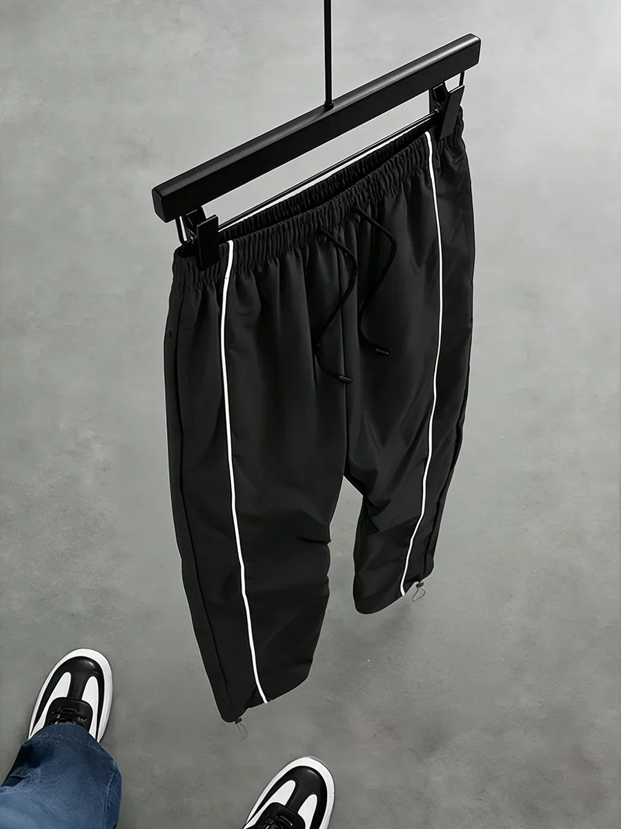 2026 Cross Print Sports Pants Summer Casual Lightweight Breathable Fitness Training Drawstring Long Pants Retro Street Style