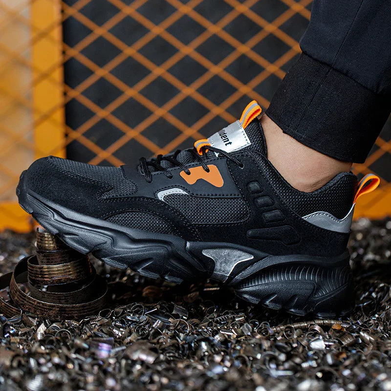 Men's safety shoes, work shoes, anti smashing and anti piercing work boots, indestructible safety boots