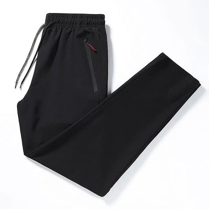 2026 Spring/Summer Men's Ice Silk Quick Drying Casual Pants Slim Fit Korean Ice Silk Sports Pants Quick Drying Breathable