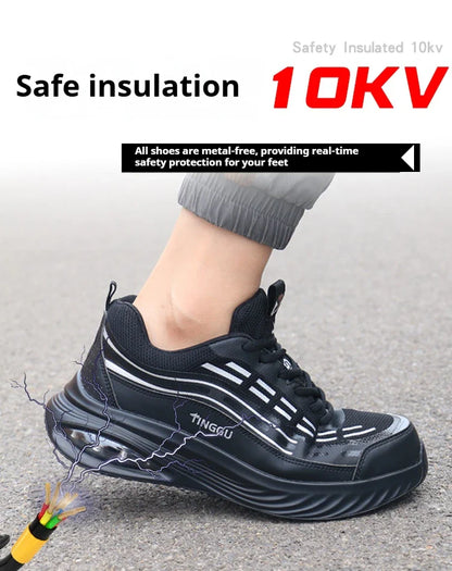 New insulated 10KV anti-smash and anti-puncture labor protection shoes Lightweight and breathable safety protection work shoes