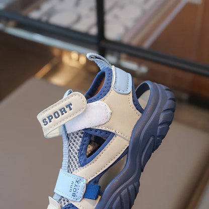 Summer Children Beach Sandals Boys Breathable Mesh Sport Sandals Baby Soft Light Kindergarten Cool Shoes