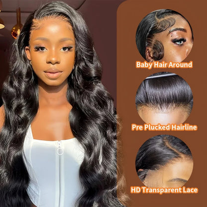 HD Transparent Body Wave Frontal Wig 13x4/13x6 Body Wave Lace Front Human Hair Wigs For Women Wet And Wavy 4x4 5x5 Closure Wig