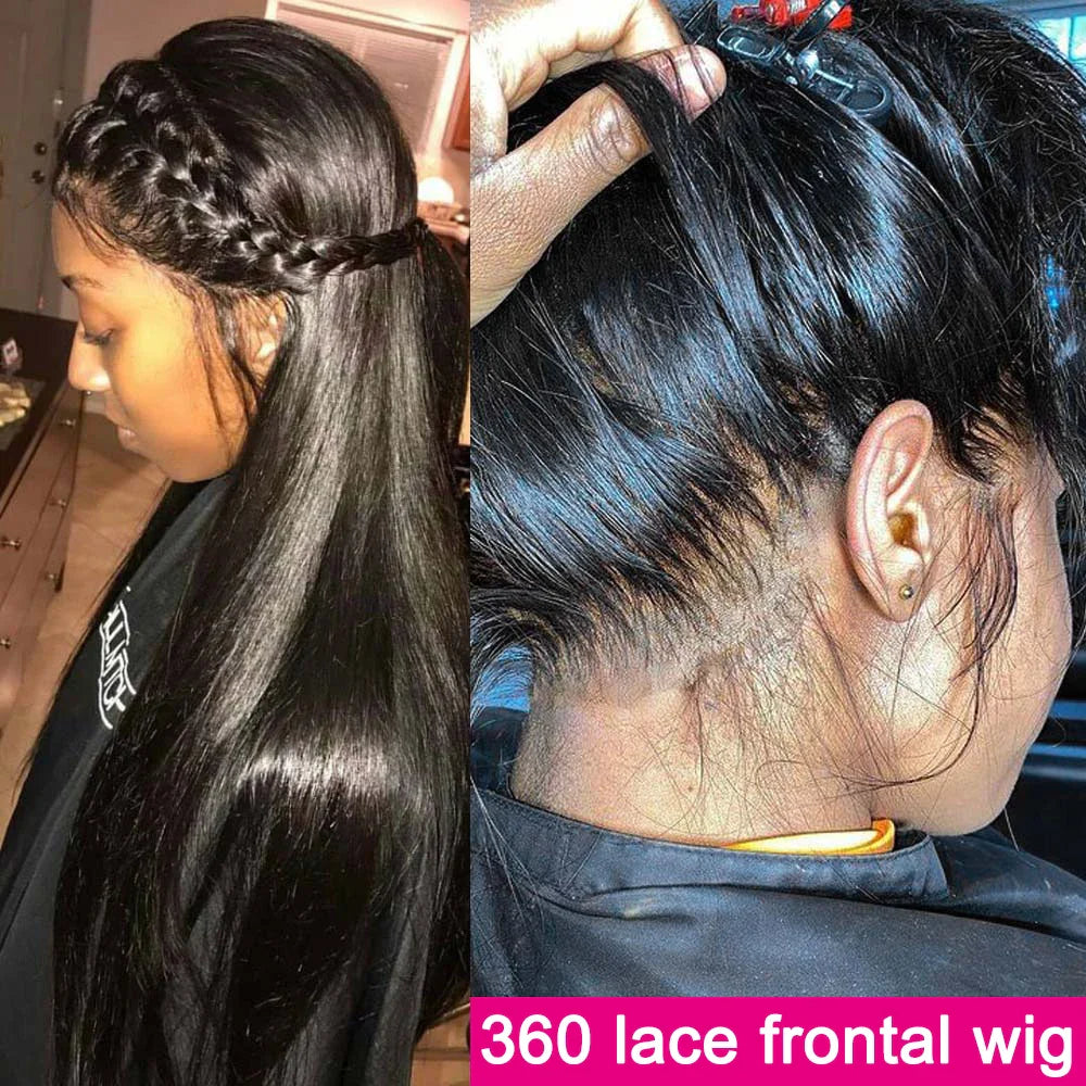 250 density Lace Front Human Hair Wigs Brazilian Hd Transparent Straight 30 40 Inch 13x6 Lace Front wig 360 Wigs For Women 4x4