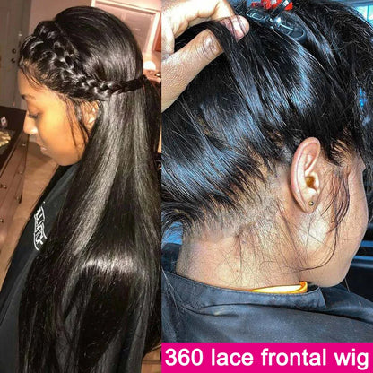 250 density Lace Front Human Hair Wigs Brazilian Hd Transparent Straight 30 40 Inch 13x6 Lace Front wig 360 Wigs For Women 4x4
