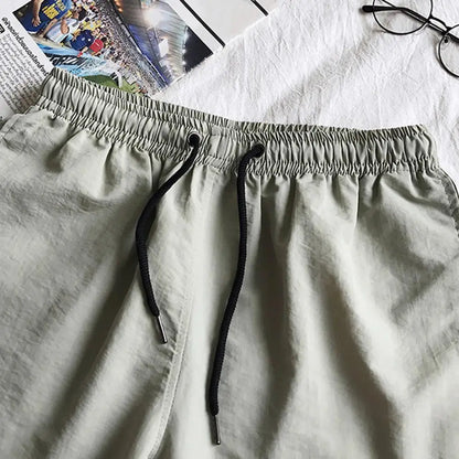 Running Shorts Drawstring Elastic Waist Shorts Loose Gym Sports Men Casual Jogging