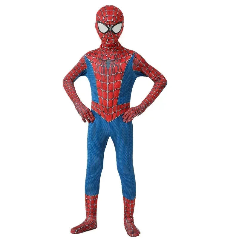 In Stock Superhero Spiderman Costume Set 3D Style Halloween Cosplay Bodysuit Jumpsuit Spider-Man Cosplay Bodysuit