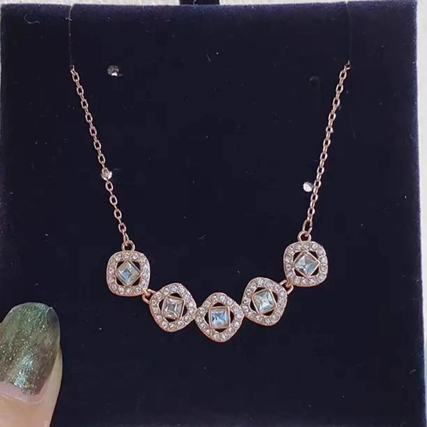 2025 New Original Round Water Drop Crystal High Jewelry Set Fashion Dazzling Women's Bracelet Earring Necklace Ring Wedding Gift