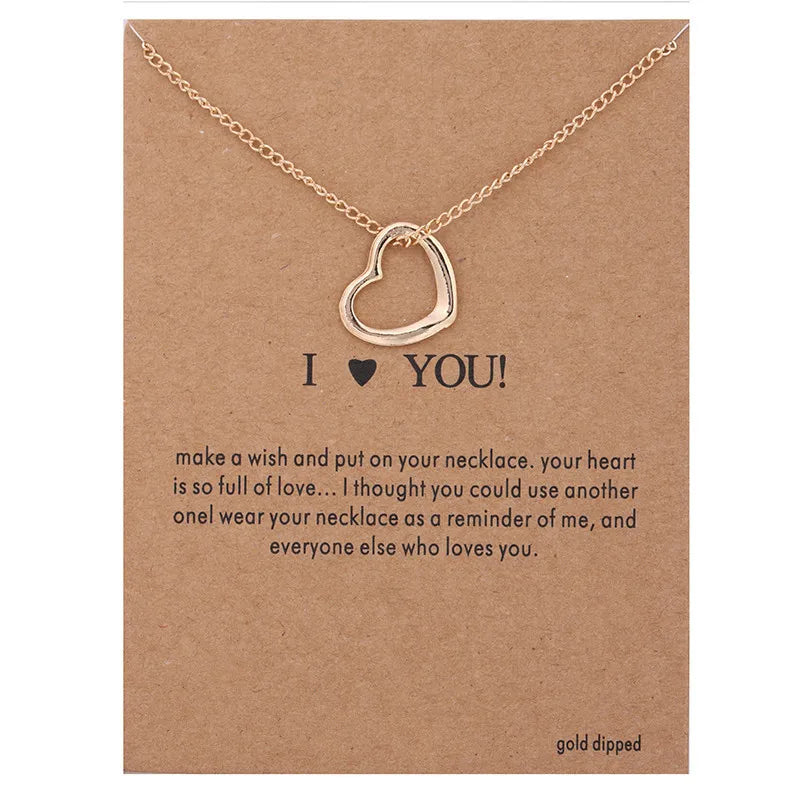 New Trendy Alloy Cute Elegant Sun Love Star Leaves Clover Unicorn Luck Pendant Necklaces for Women Fashion Accessories Jewelry