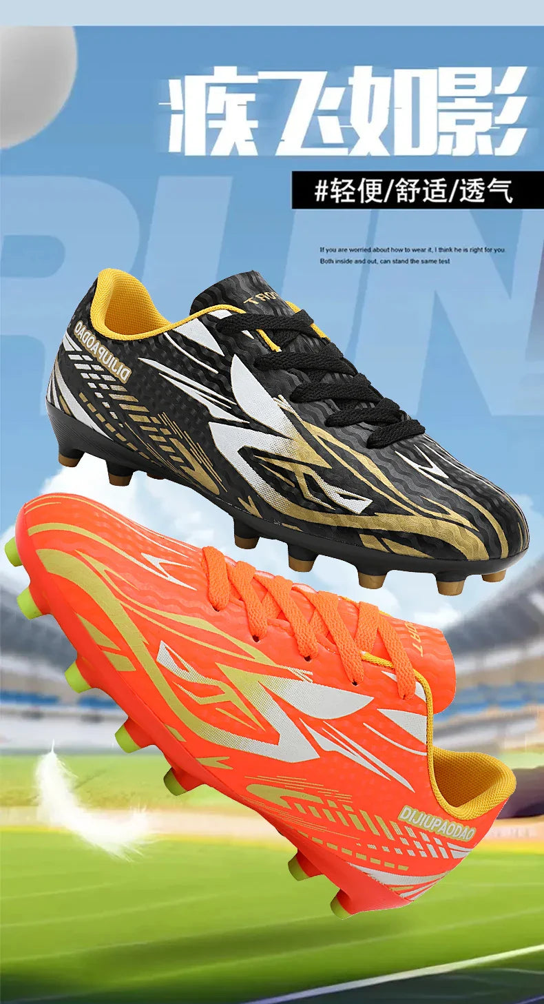 Outdoor Children's Football Shoes Low-cut Kids Soccer Shoes Sports Shoes Comfy Non-Slip Training Shoes For Boys Futsal Sneakers