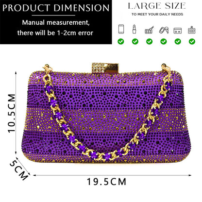 Pointed-Toe Luxury Style High Heels Sandal With Bag Set in Gold Color For Wedding Party Women