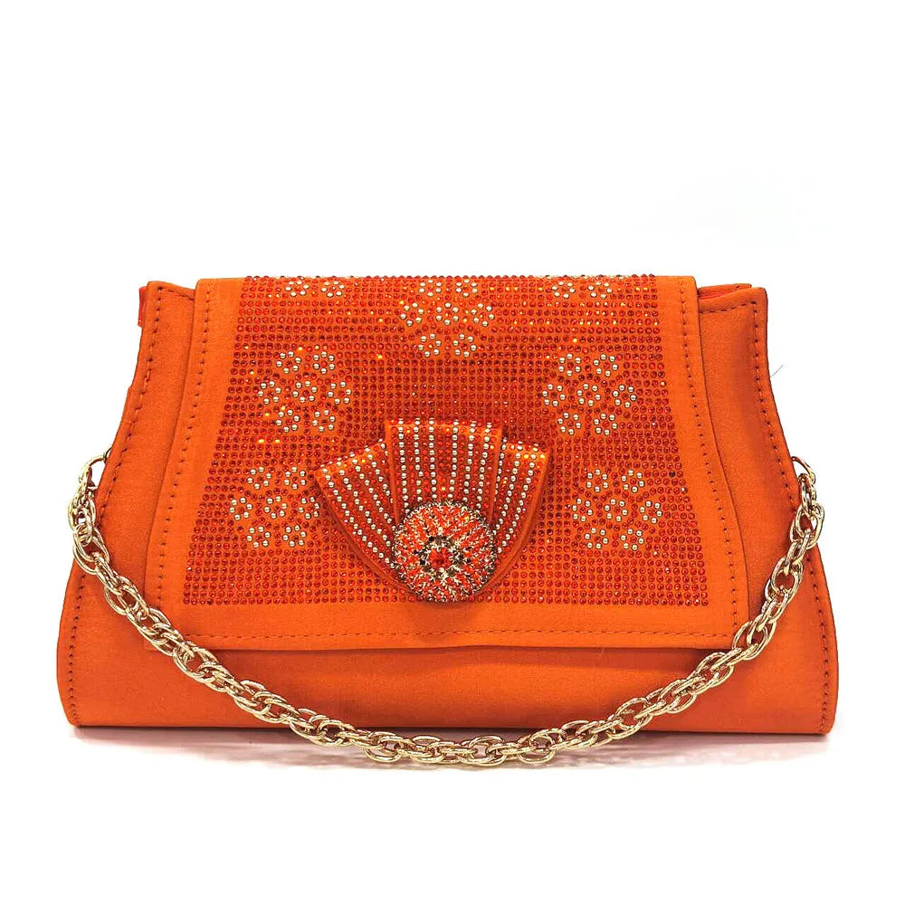 Italian Shoes And Bag Sets For Evening Party With Stones Italian Satin cloth  Rhinestone bow Handbags Match Bags