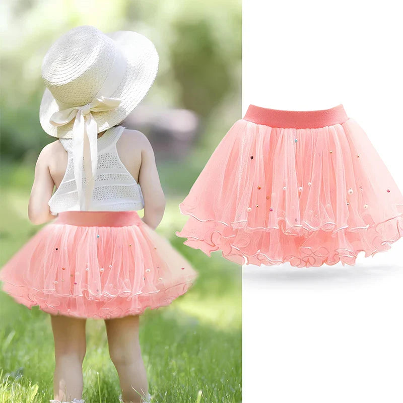 2Pcs/Set Girl Dress Kid Birthday Clothes Party Princess Dress Cartoon T-shirt+Tutu Skirt Summer Evening Christmas Gift