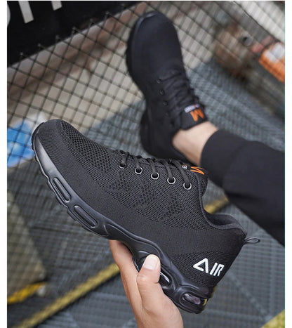 Lightweight Air Cushion Breathable Men Boots Work Shoes Safety Shoes Anti-smash Sneakers Puncture-Proof Indestructible Shoes