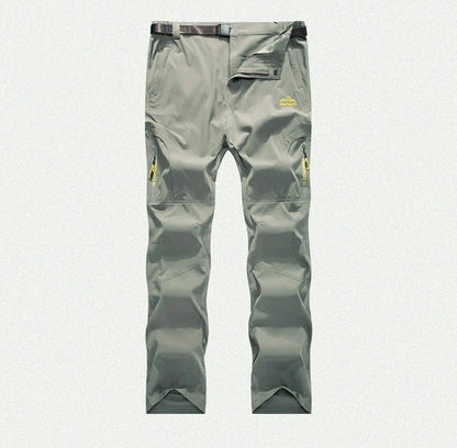 Longe Summer Quick Dry Hiking Pants Men Stretch Waterproof Tactical Pants Zipper Pockets Trousers Lightweight Fishing Pants