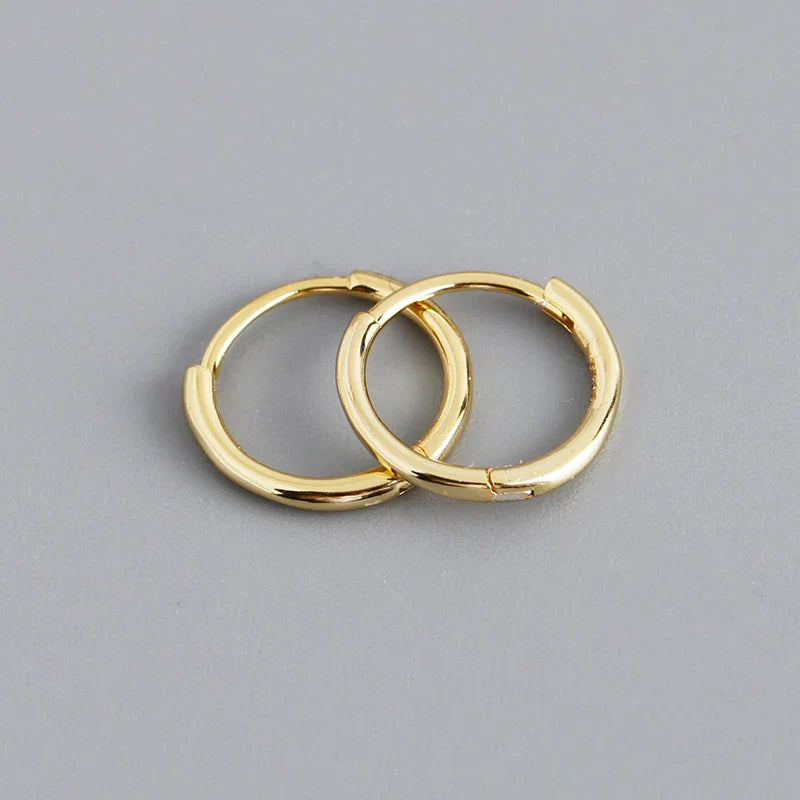925 Sterling Silver Fashion Simple Huggies Ear Buckle Accessories Minimalist Charm Ear Hoop Earrings for Women Jewelry