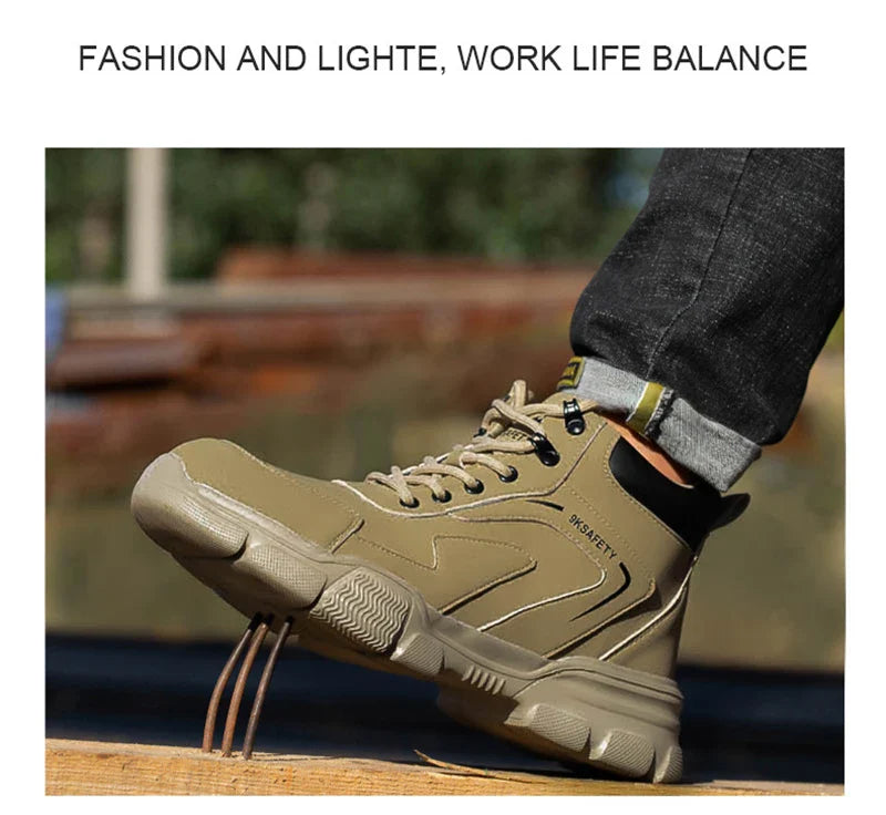 Safety Protective Boots Work Safety Shoes Men Winter Safety Boots Anti-puncture Work Shoes Steel Toe Work Boots Indestructible